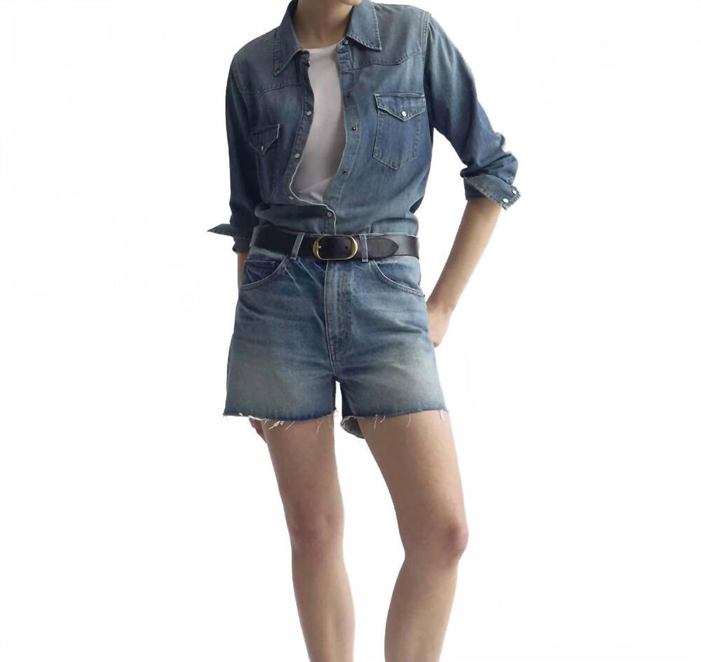 NEW NILI LOTAN cobain denim short in summer wash